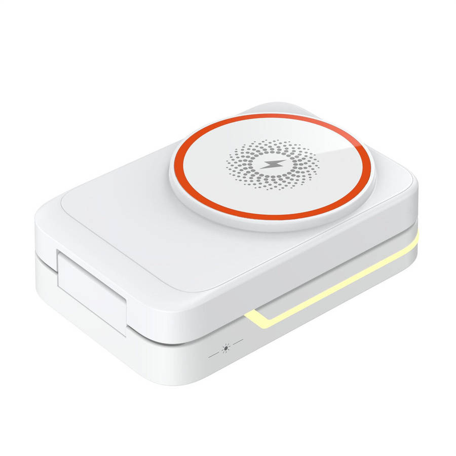 White - Z-33 15W 3-in-1 Wireless Charger Fast Wireless Charging Station for Smart Phones for iPhone