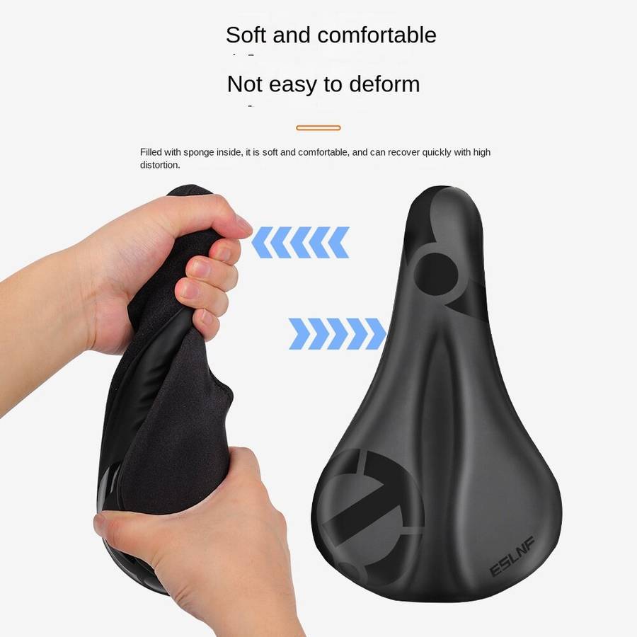 Type A - ESLNF Soft High Elastic Silicone Anti-slip Bicycle Saddle Thickened Shock Absorption Waterp