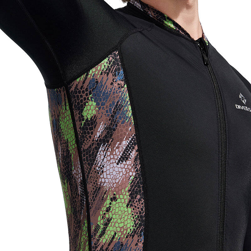 L - DIVE&SAIL Men Full Body Dive Skins Wetsuit UPF50+ Sun Protection Quick-drying One-piece Long Sle