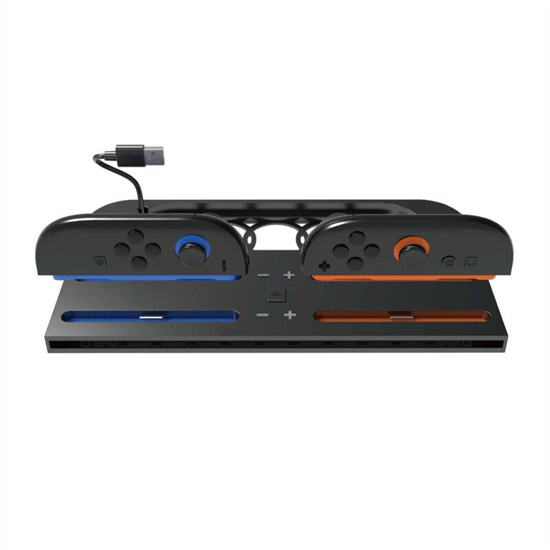 Black - HBS-2804 for Switch2 Host and Joycon Charging Dock Built-in 4 Joy-Con Slots 9 Game Card Stor