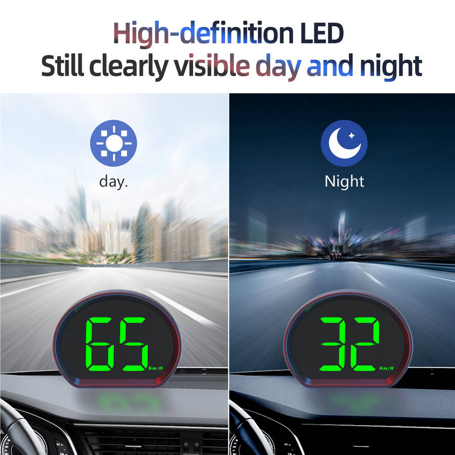 KM/H - X3 Car HUD Display Clear HD Speedometer Beidou GPS Suitable for All Vehicles Universal Satell