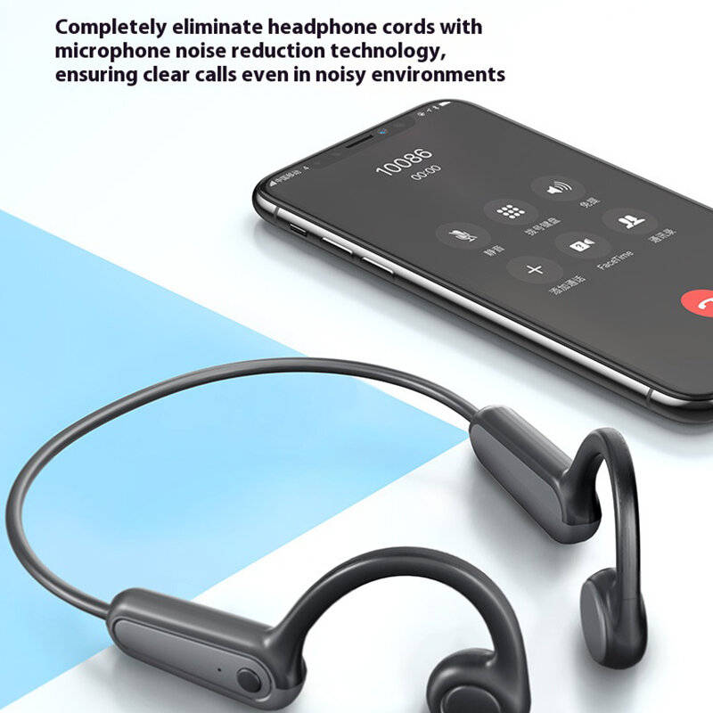 White - BE13 Open Headset Neckband Bone Conduction Earphone bluetooth 5.4 Bass HD Call 360 Flexible