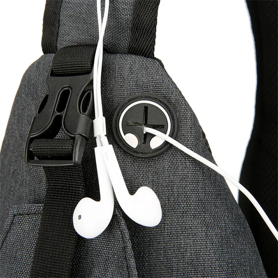 Black - IPRee Waterproof Single Chest Shoulder Bag, Multi Purpose Large Capacity Crossbody Bag for M