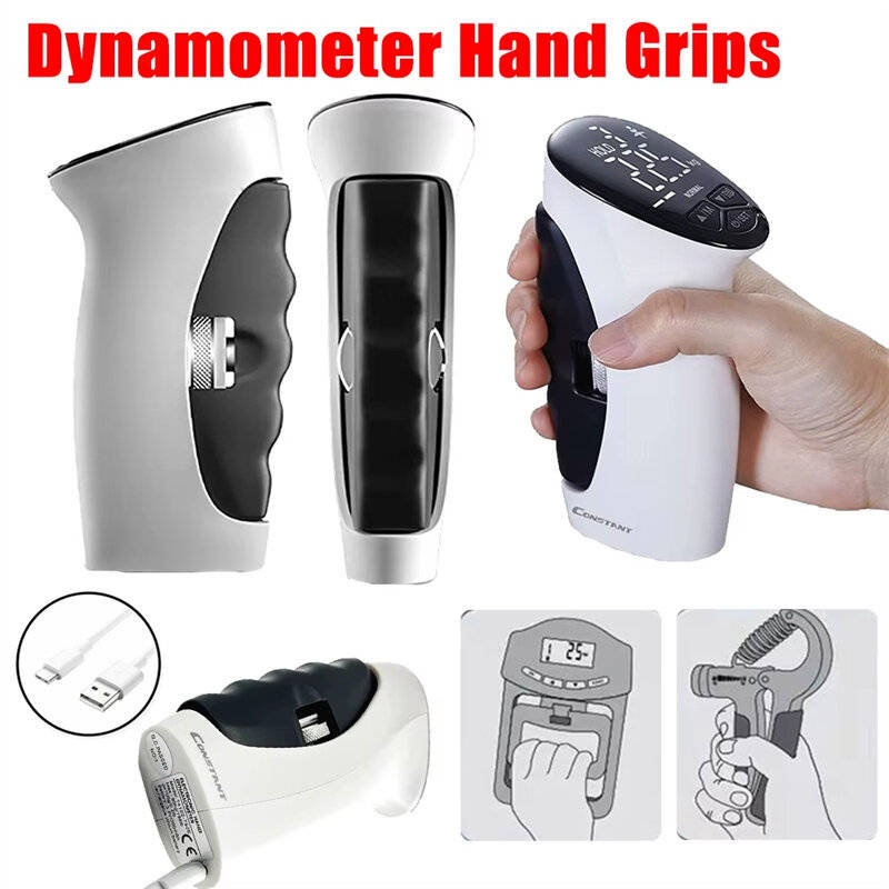 White - KALOAD Dynamometer Hand Grips Electronic Grip Strengthener LED Display Intelligent Electroni