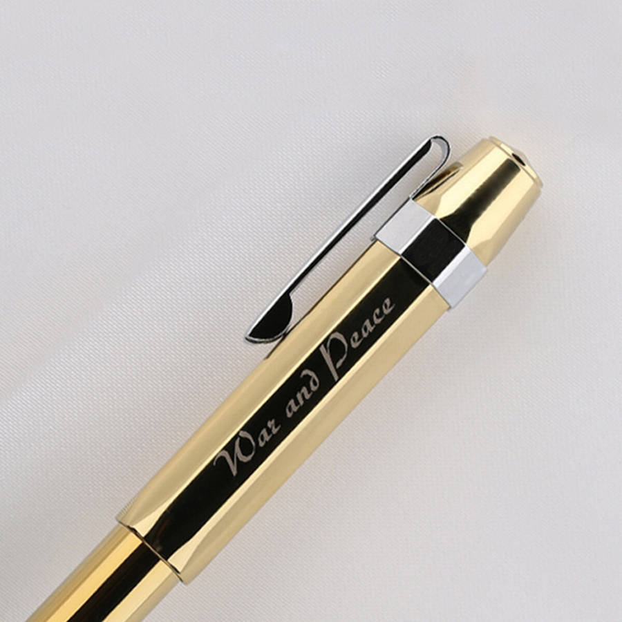 Metal Fountain Pen Short Smooth Calligraphy Writing Pen Ink Gel Pen with Iron Case Gift for Students