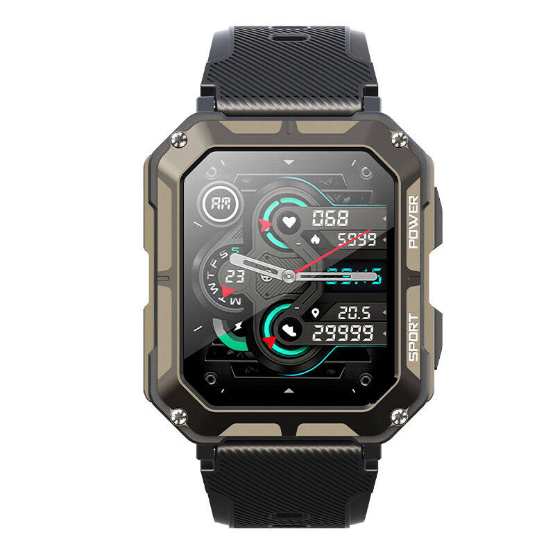 Orange - Senbono C20pro 1.83inch HD Screen bluetooth Call Heart Rate Blood Pressure Blood Oxygen Mon
