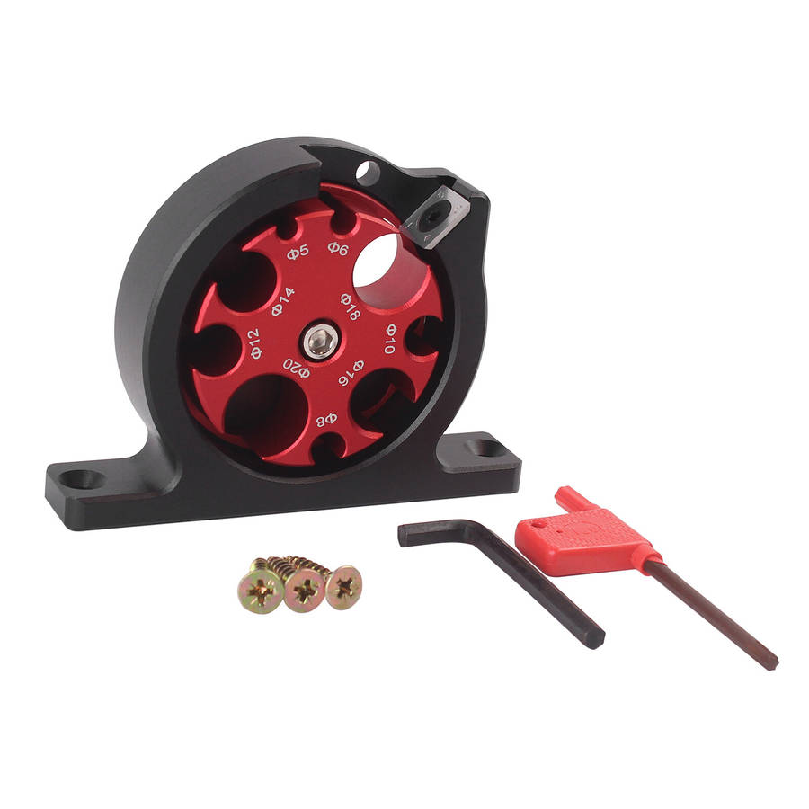 Red - Aluminum Alloy Dowel Maker 5-20mm with Carbide Blade Anodized Surface Electric Drill Milling T
