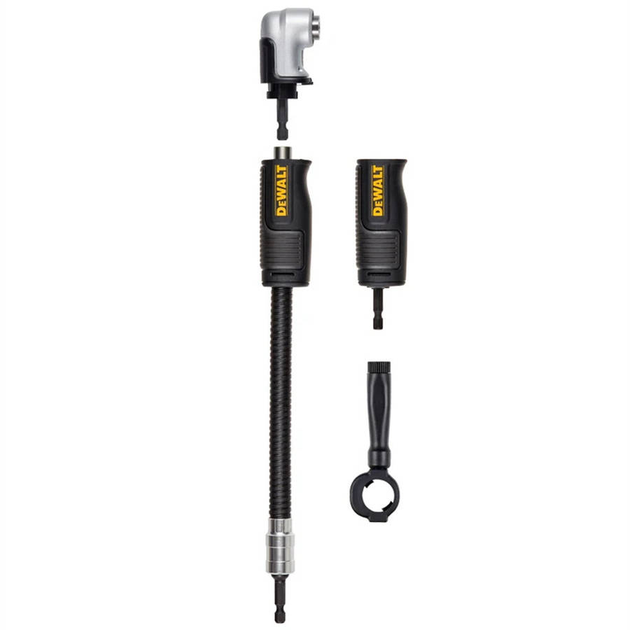 Black - DWAMRASETFT-A9 for DEWALT Right Angle Drill Adaptor 4-in-1 Compact 1.5 in Head Height Impact