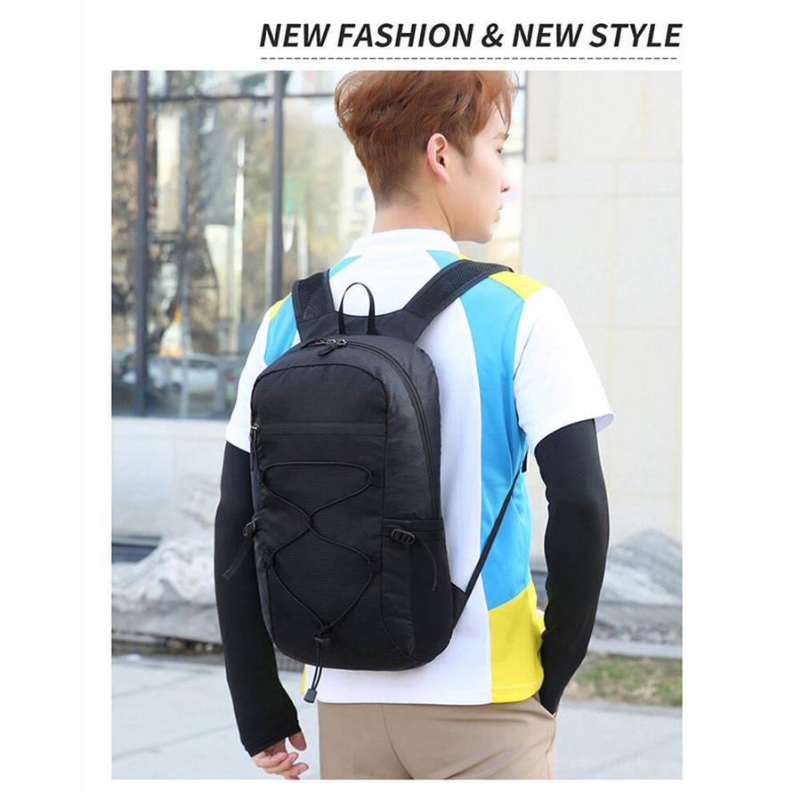 Black - IPRee Breathable Foldable Mountain Riding Backpack Waterproof Large Capacity Sports Backpack