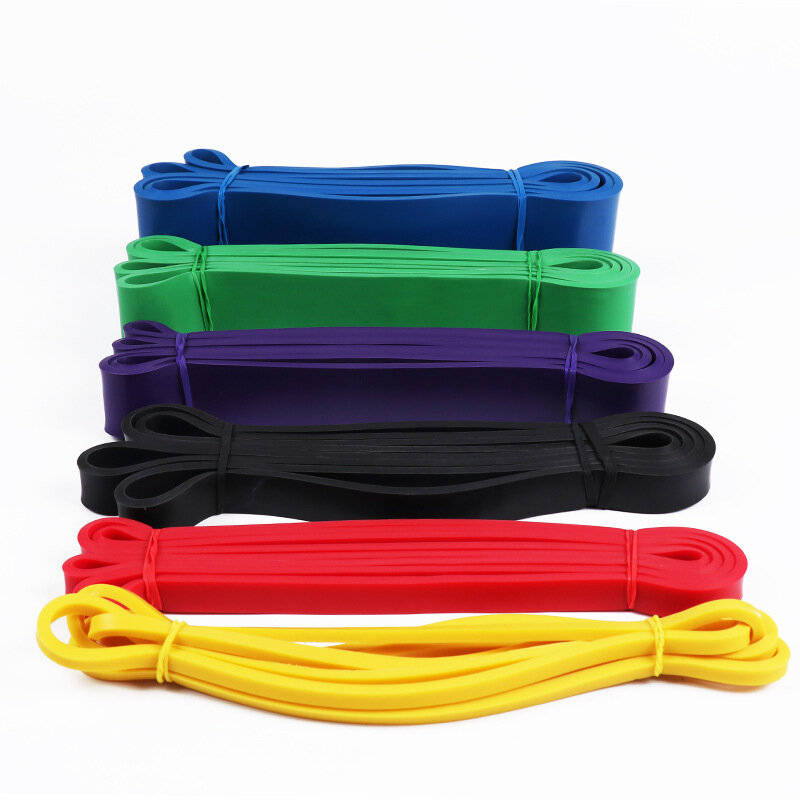 Red - KALOAD 1PCS 15-35lbs Resistance Band Heavy Duty Latex Elastic Band Strength Exercise Auxiliary