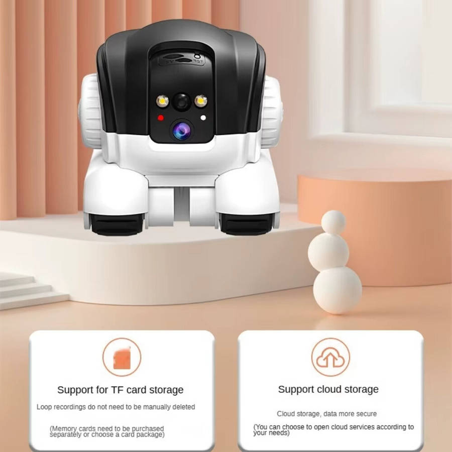 WIFI - 2MP HD Smart WiFi Pet Camera 360 Degree Rotating Two Way Talk Function Night Detection APP Re