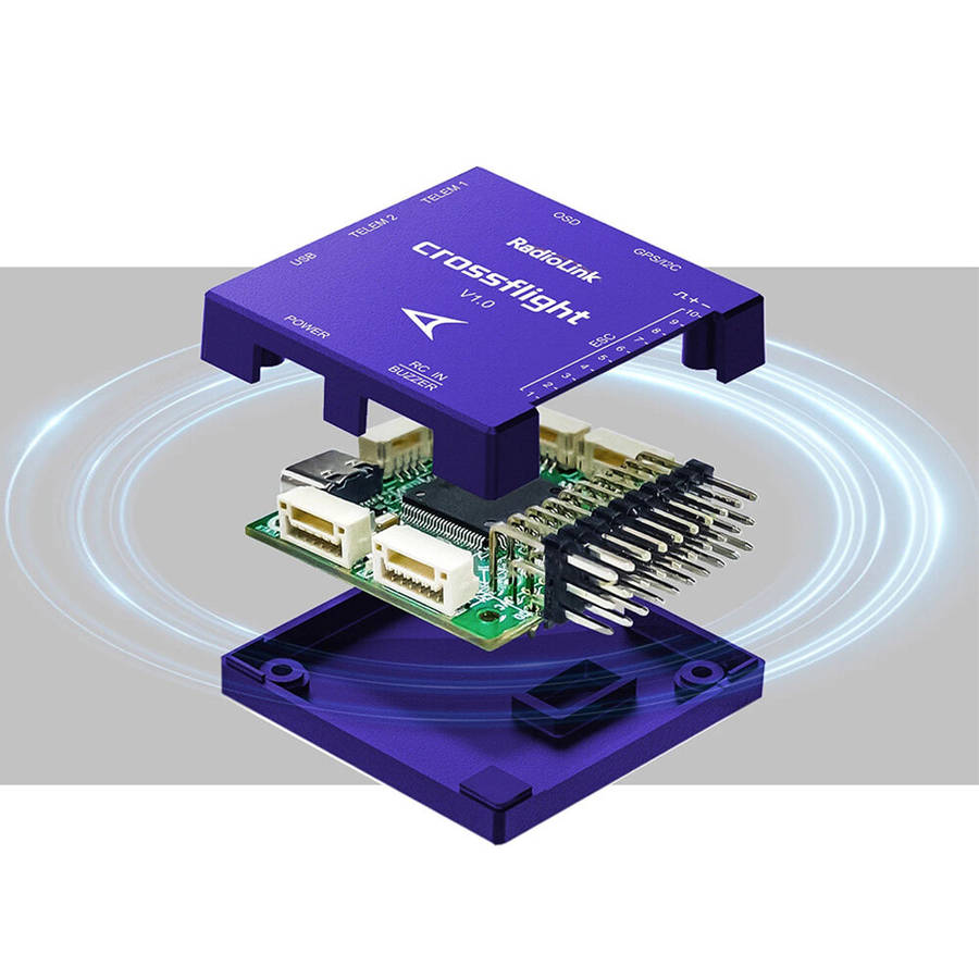 Flight Controller - Radiolink Crossflight Flight Controller 2-12S 10 PWM FC wih OSD Module for FPV R