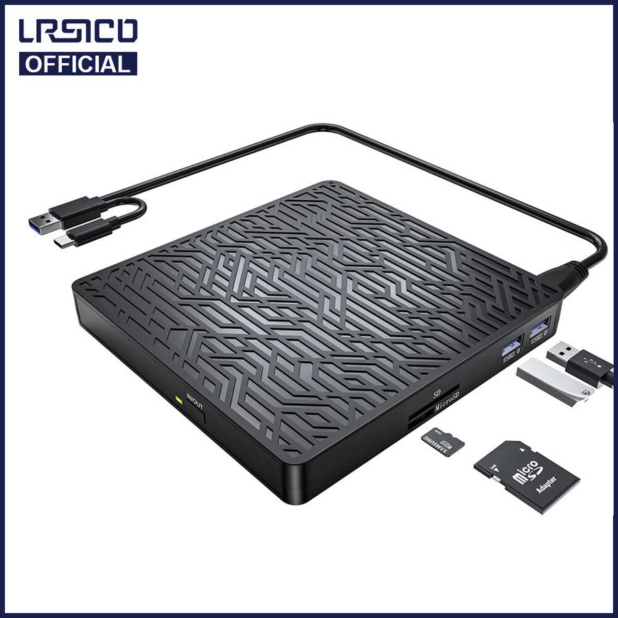 External CD DVD Drive USB 3.0 Type-C CD DVD Writer With SD/TF USB Slots Optical Drive CD DVD Drives