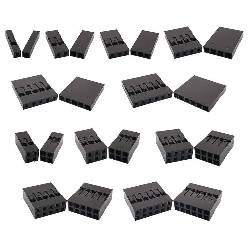 200Pcs 2.54mm Pitch JST SM Connector Kit 2/3/4/5Pin Male/Female Housing Pin Header Crimp Terminals E