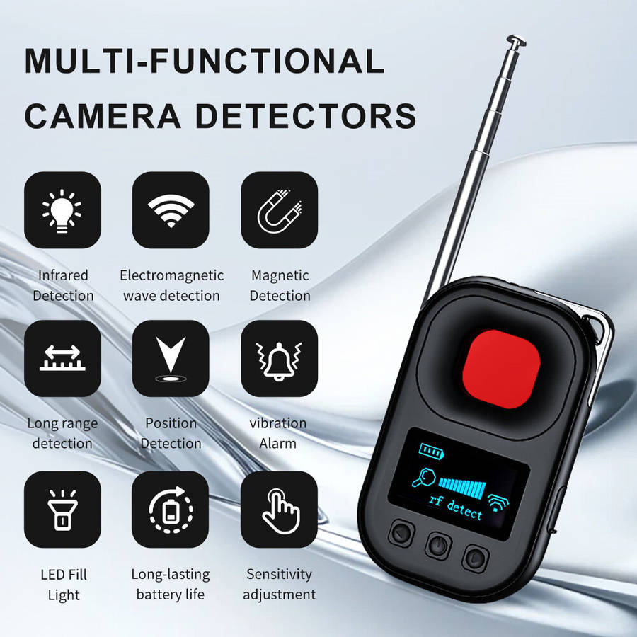 T03 Multi-function Display Hidden Cameras GPS Tracker Detector 1MHz-6.5GHz Frequency Range 450mAh Ba