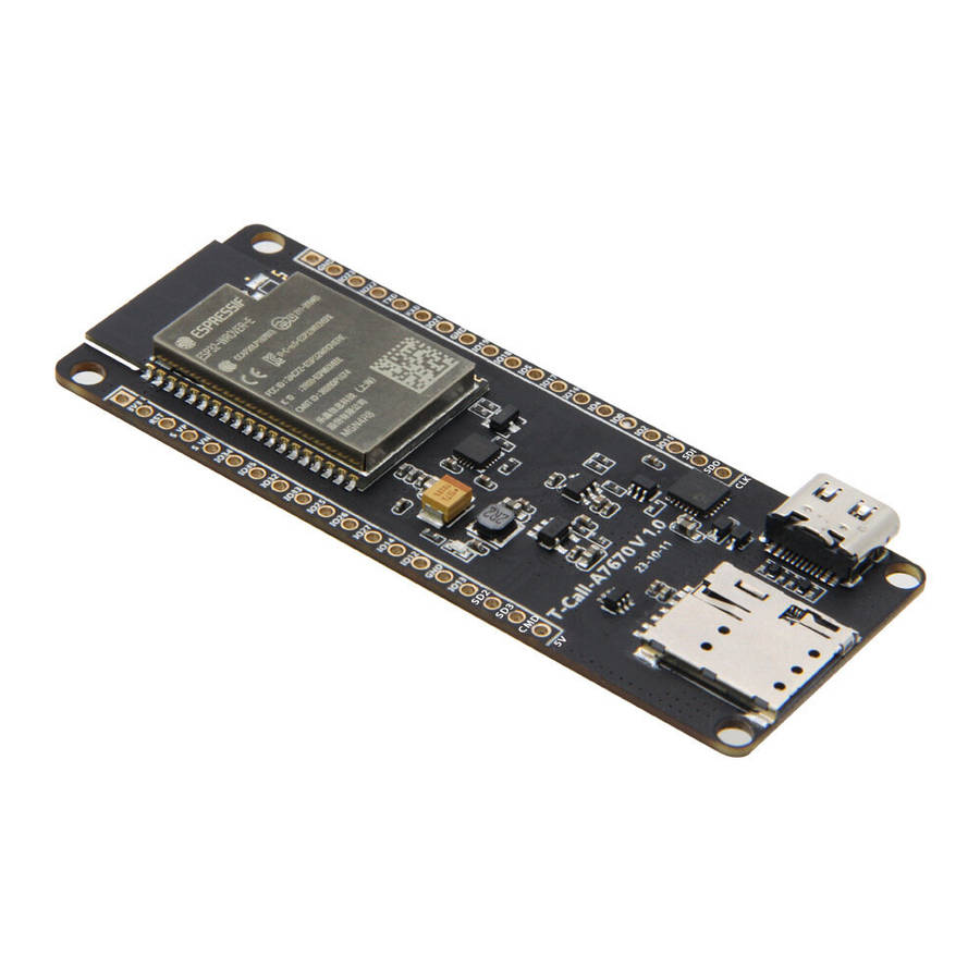 Black - LILYGO T-Call A7670 4G 2G ESP32 Development Board A7670E LTE GSM Cellular Network ESP32-WROV