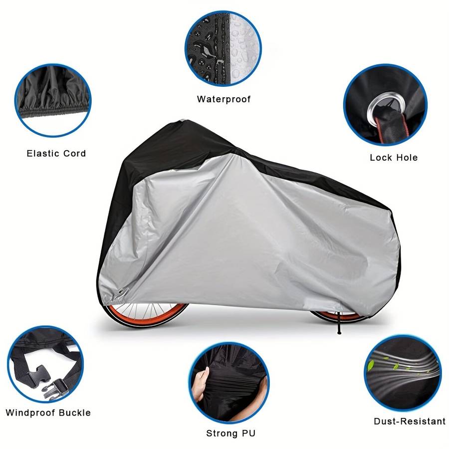 Silver - XANES 210D Oxford Cloth Waterproof Bicycle Cover Sun-proof Dust-proof Electric Vehicle Moto