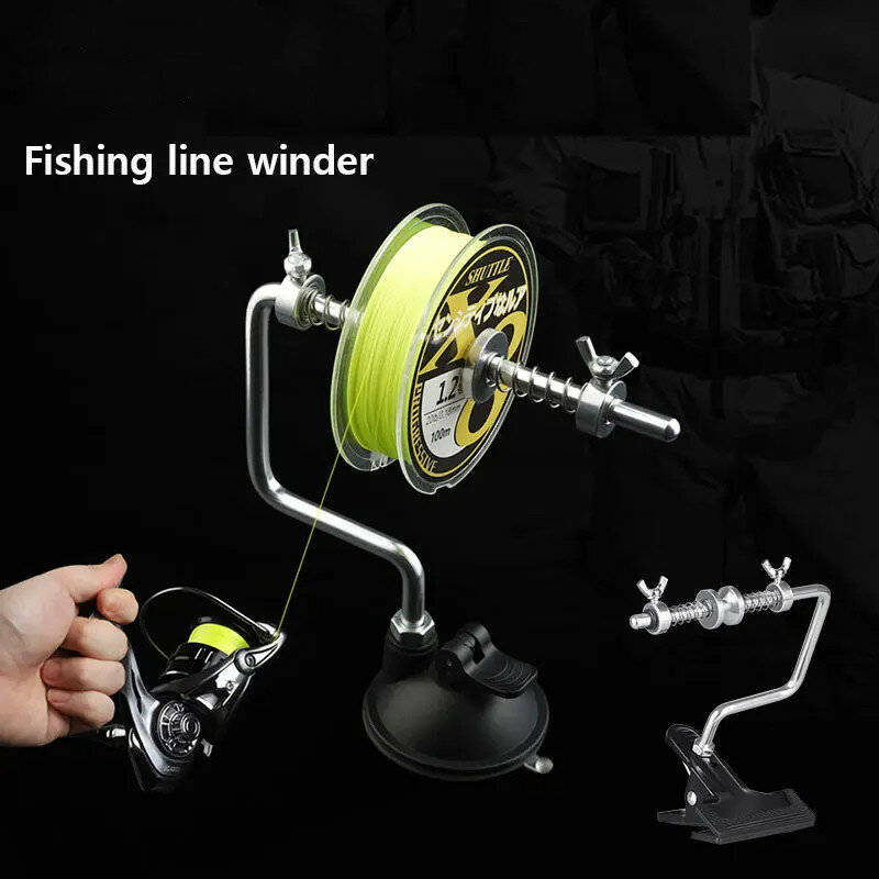 Black - Aluminium Alloy Coil Fishing Reel Line Winder System Line Spooler Vacuum Spooling Fishing Li