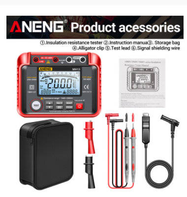 ANENG MH13 Megohmmeter Ohm Tester Digital Multimeter Megometro Insulation Earth High Voltage Resista