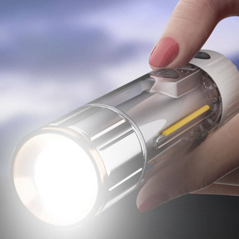 #01 - Camping Zoom Flashlight Mini Camping Tent Light Waterproof Multi-function Rechargeable Flashli