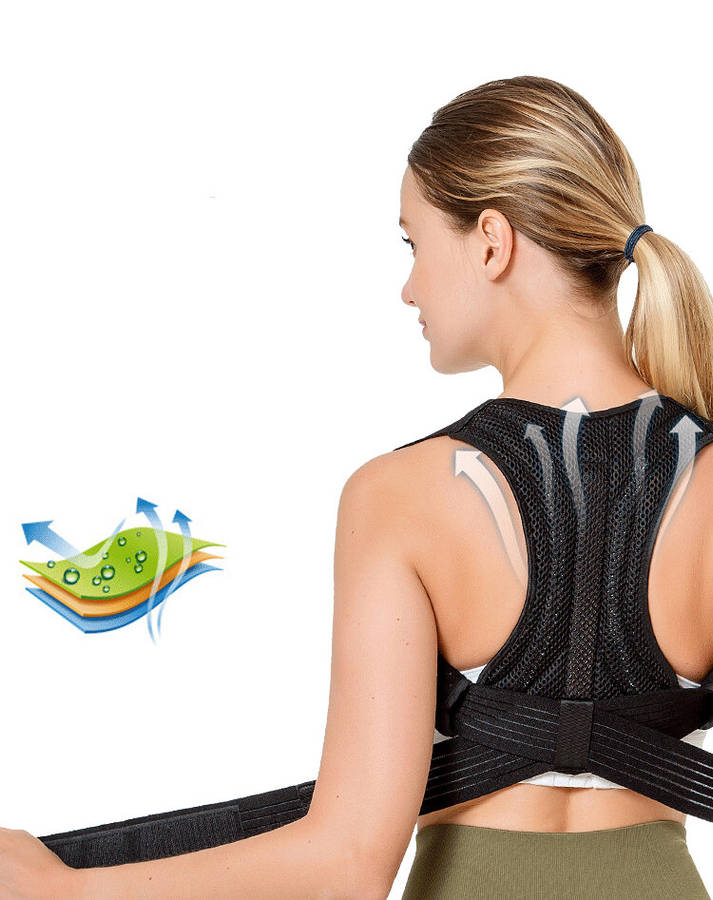 M - Y22 Humpback Correction Belt Comfort Breathable Shoulder Spine Protection for Better Sitting Pos