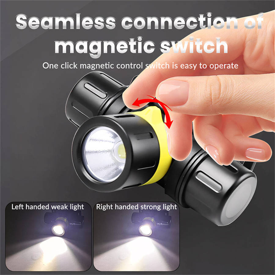 Black - 1000LM 50M Professional LED Scuba Diving Headlamp 50M Underwater IPX8 Waterproof Dive Projec