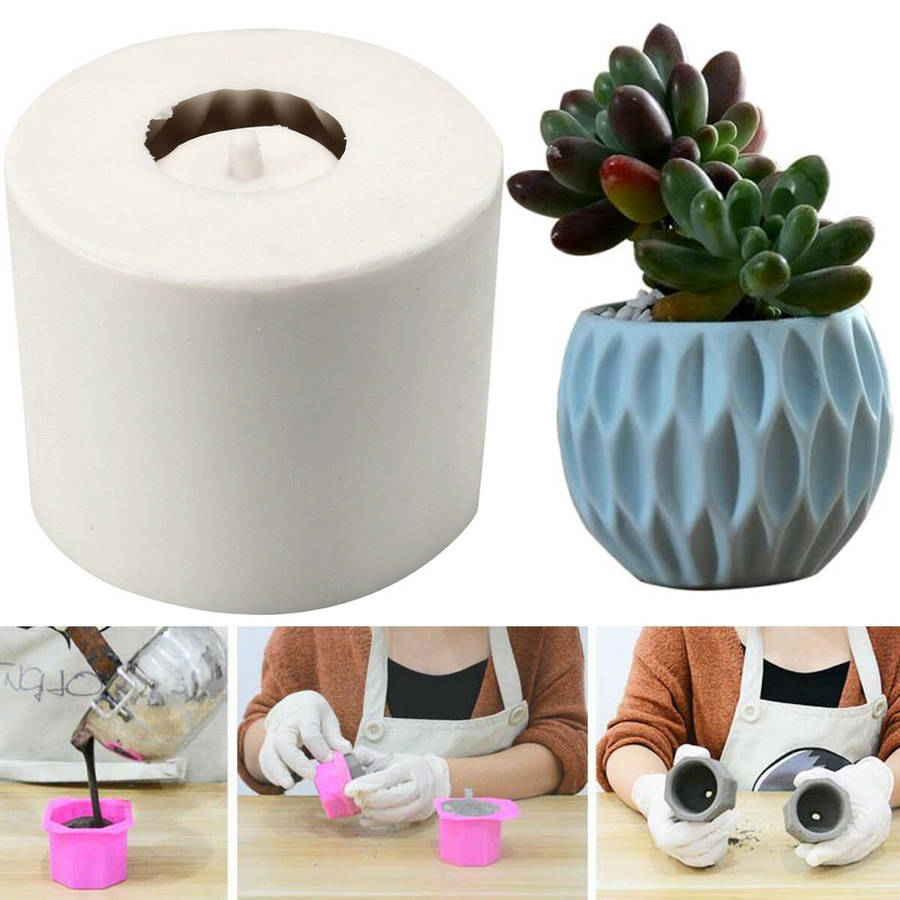 DIY Soap Molds Flower Vase Silicone Concrete Molds Gardon Pot Molds Mould