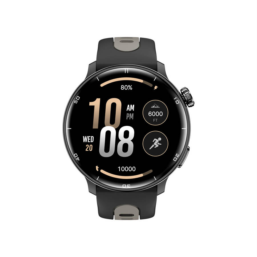 Orange - SENBONO S666 1.43-inch AMOLED Display GPS Dual Frequency Five-star Positioning Compass+Alti