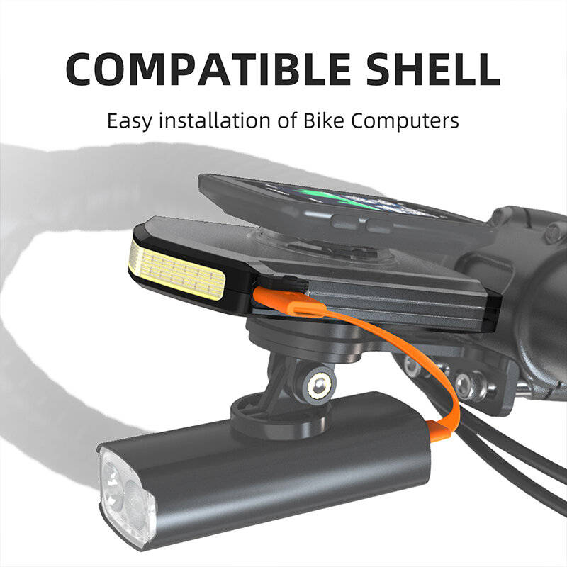Black - CYCLAMI RVL01 Ultra-long Battery Life Bike Light 5000 mAh Emergency Power Bank USB Chargeabl
