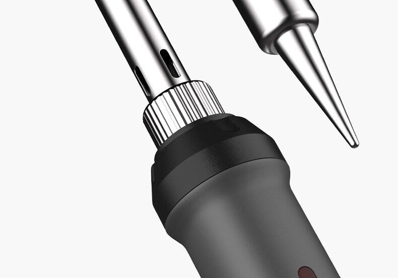 Black - RAYENR Digital Soldering Iron 60W Adjustable Temperature 150C-500C Ceramic Heating Element 1