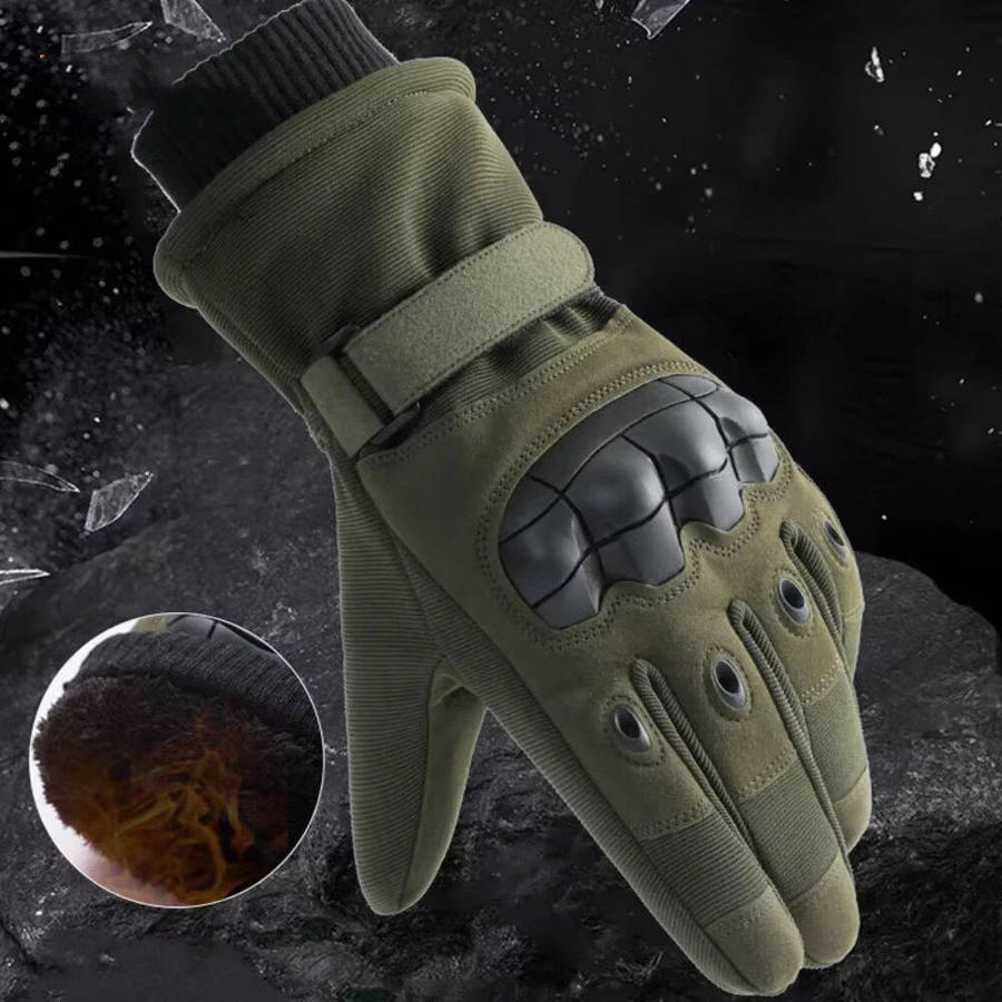 XL - XANES Winter Warm Thermal Tactical Gloves Hunting Protective Gear Full Finger Military Combat T