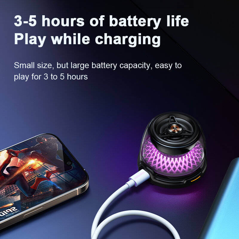 Black - R9 Magnetic Wireless Charger Bluetooth Speaker 40mm Full Frequency Unit RGB Lights 10M Range