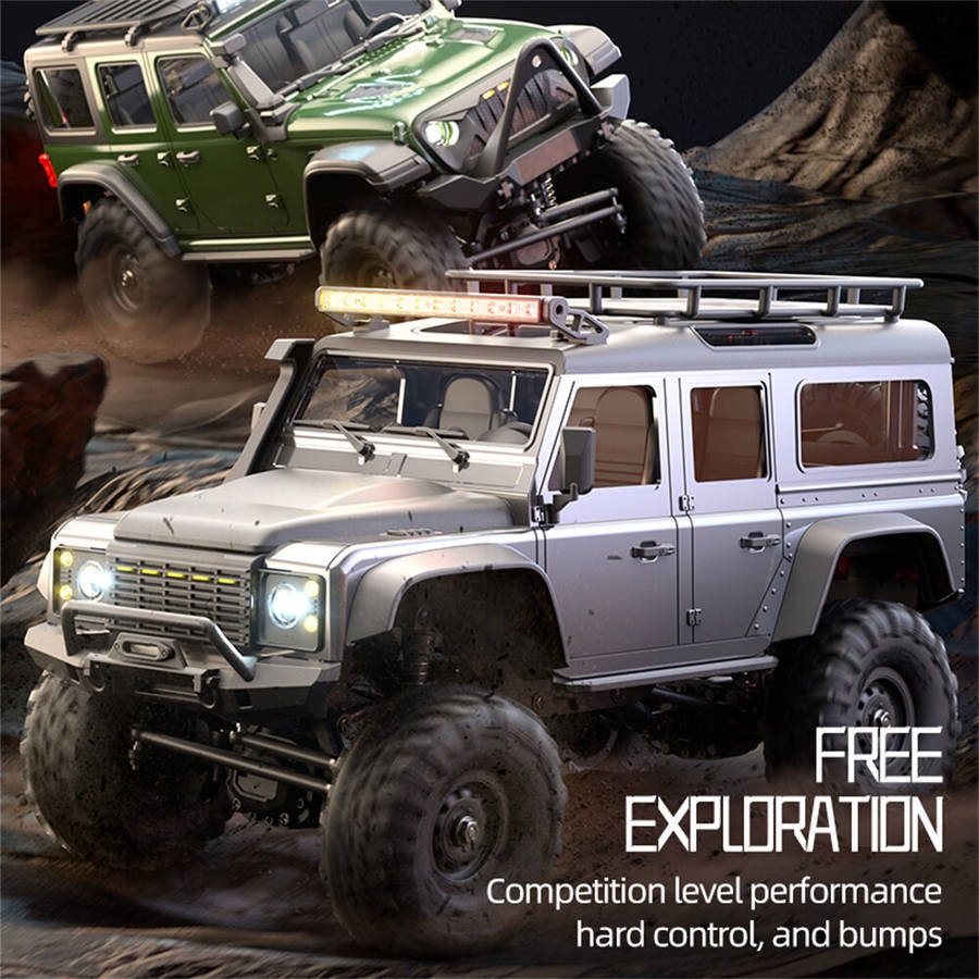 Grey - HB Toys RTR R1607/8/9 1/16 2.4G 4WD RC Car Full Proportional Rock Crawler LED Light Off-Road