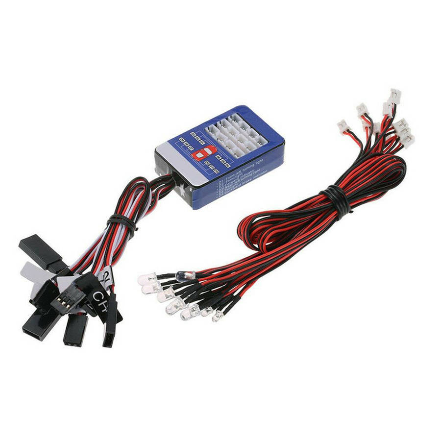 Simulation Flash Light 12 LED Lighting Kit Steering Brake for 1/10 Scale Models RC Car Yokomo Tamiya