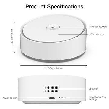 MoesHouse Tuya ZB WiFi Multi-mode Smart Gateway Bluetooth Mesh Hub Work with Smart Life App Voice Co