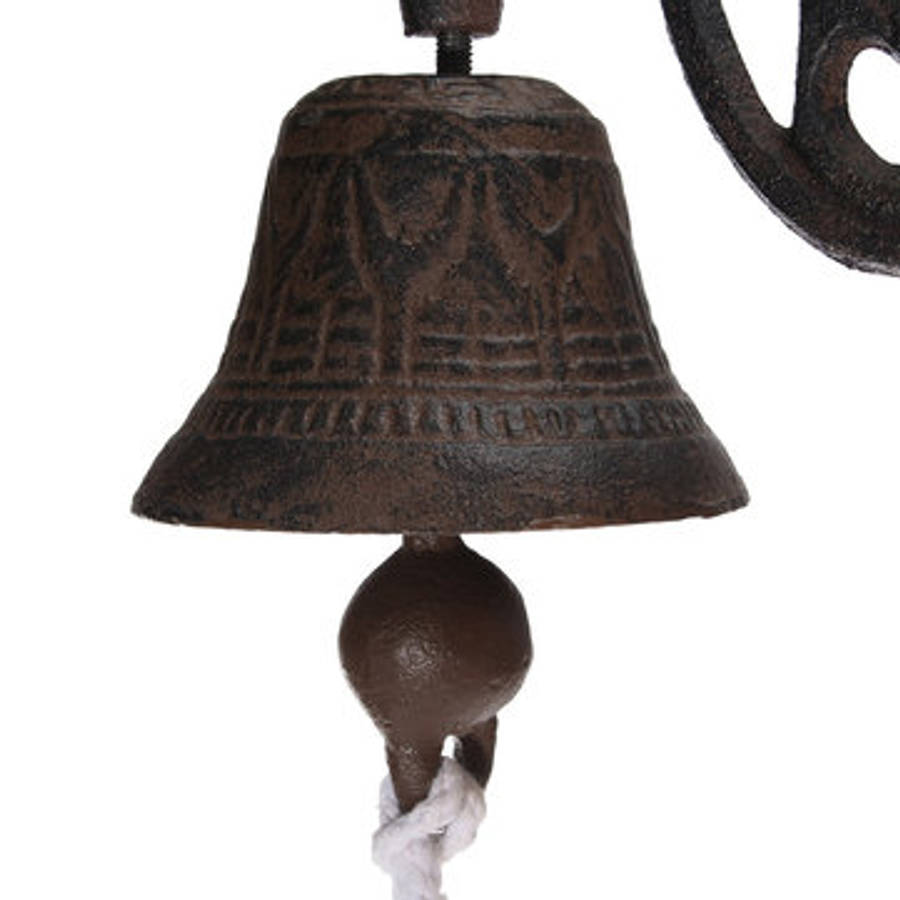 Brown Metal Cast Iron Doorbell Wall Mounted Decoration Vintage Style