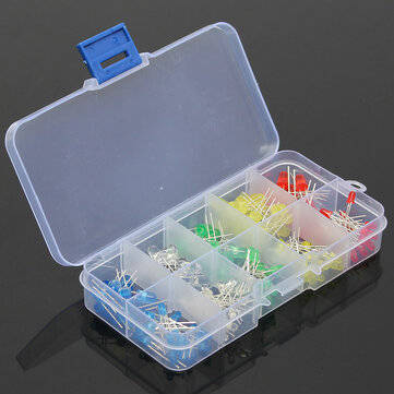 Geekcreit 375pcs 3MM 5MM LED Light Emitting Diode Beads Resistance Lights Kits Bulb Lamp