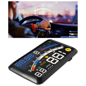 5.5 Inch Car HUD Head Up Display Windshield Projector OBD2 EUOBD Speed RPM Water Temperature Voice A