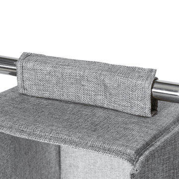 5 Tiers Cotton Linen Storage Hanging Bag Washable Wardrobe Closet Hanging Shoes Shelf Organizer for