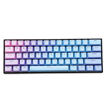 104 Keys Rainbow Color Keycap Set OEM Profile PBT Sublimation Transparent Keycaps... (COLOR: PURPLE)
