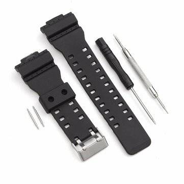 Watch Strap Band With Pins Fits For Casio G Shock 16mm GA-100 G-8900 GW-8900 (NO.: NO.1)