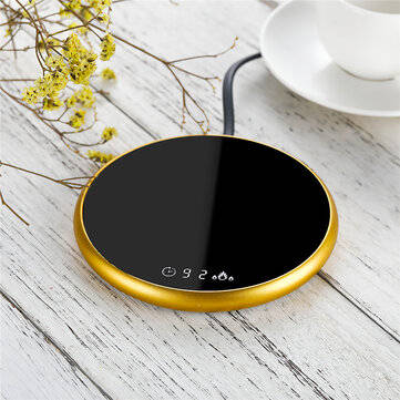 Mini Smart Cup Mug Warmer Electric Heater Coffee Mug 18W Water Bottle Warmer Home ... (COLOR.: GOLD)