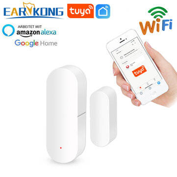EARYKONG WiFi Door and Window Sensor Wireless Tuya Smart Door Open Closed Detectors Compatible With