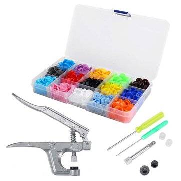 400 Sets T5 Snap Poppers Plastic Buttons Fastener Pliers Punching / Snap Pl... (TYPE: SNAPPLIERSSET)