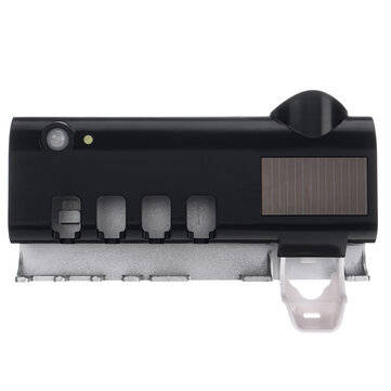 UV Light Toothbrush Holder Sterilizer Cleaner Automatic Toothpaste Dispenser (COLOR: BLACK)