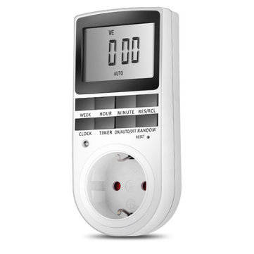 Plug-in 24h Digital Electronic Timer Switch Socket Automation Programmable (PLUG: USPLUG)