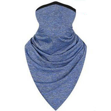 Unisex Dustproof Triangle Breathable Ice Silk Head Scarf Multifunction Cycling ... (COLOR: DARKBLUE)