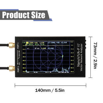NanoVNA-F V2 50kHz-3GHz IPS 4.3Inch LCD Display Vector Network Analyzer S-A-A-2 Antenna Analyzer Sho