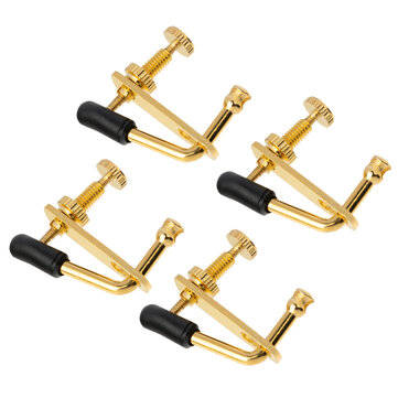 NAOMI 4 pcs Golden Violin Fine Tuners String Adjusters 3/4 4/4 Violin Alloy Tuners Spinner Fiddler S