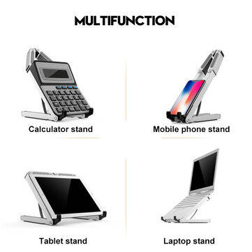 4 In 1 Foldable Height Adjustable Laptop Stand Phone Holder Tablet Stand Calculator Stand For Laptop
